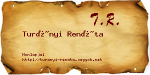 Turányi Renáta névjegykártya